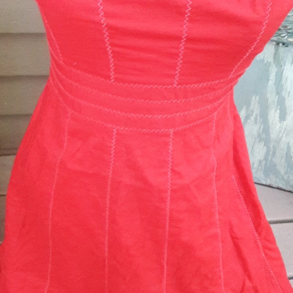 Ann Taylor straps red dress size 4 - Picture 3 of 5